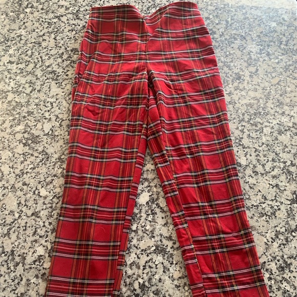 High waisted red checkered pants 3/$30 - Picture 2 of 3